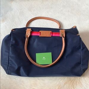 Kate Spade navy duffel bag